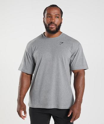 T Shirts Gymshark Essential Oversized Hombre Gris | CO 3271ZUT